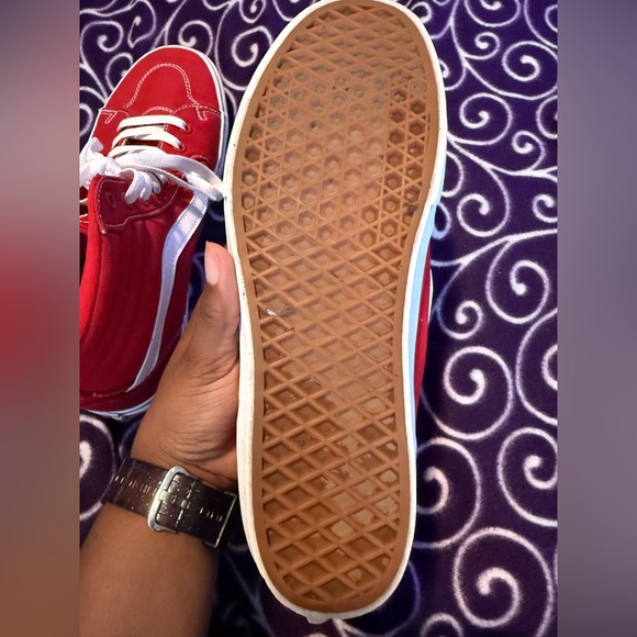Red/White Platform Vans Women’s Sz 11 - Picture 10 of 11
